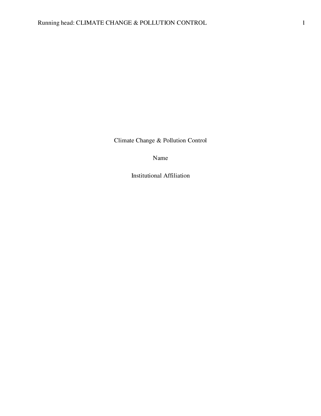 Preview image for Climate Change & Pollution Control